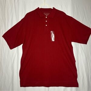 NWT St Johns Bay Garnet Easy Polo Shirt Mens XLT Short Sleeve, Valentine